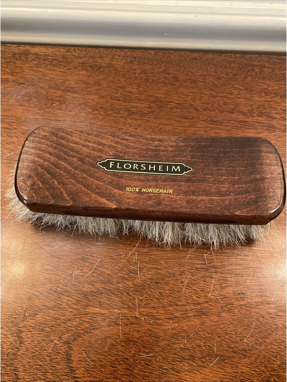 Vintage Original Antique Florsheim Horsehair Boot / Shoe Brush ~ 100% Horsehair